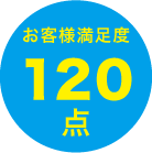 お客様満足度　120点