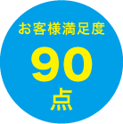 お客様満足度　90点