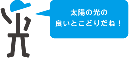 太陽の光の良いとこどりだね！